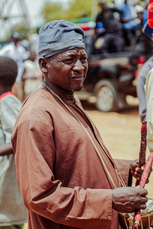 Portrait of an elder in traditional cap